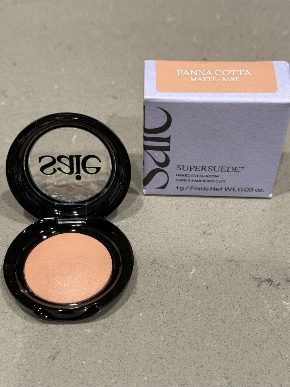 Saie Supersuede Baked Eyeshadow - Panna Cotta (Matte), new/unused